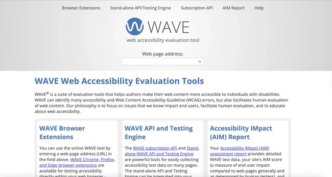 web accessibility tools, WAVE